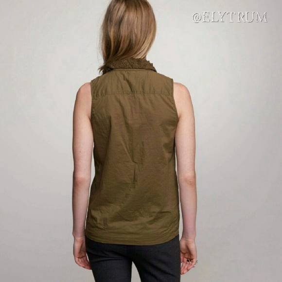 J. Crew ruffle sleeveless BETTINA CAMI shirt - Picture 2 of 5